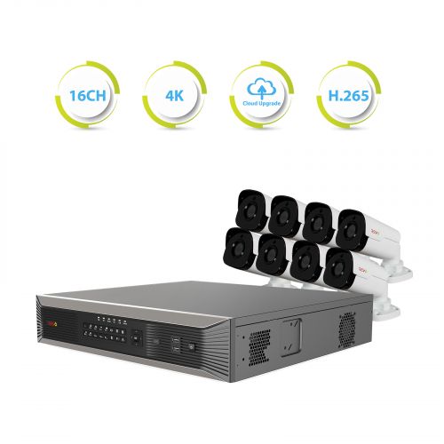 Ultra Plus HD 16 Ch. NVR Surveillance System with 8 Bullet Cameras